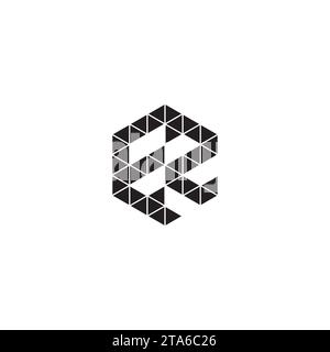 EZ initial logo letters in high quality professional design that will print well across any print media Stock Vector
