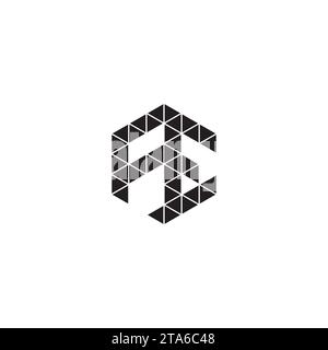 FE initial logo letters in high quality professional design that will print well across any print media Stock Vector