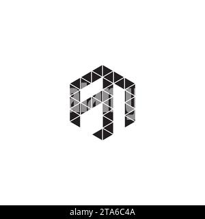 FN initial logo letters in high quality professional design that will print well across any print media Stock Vector
