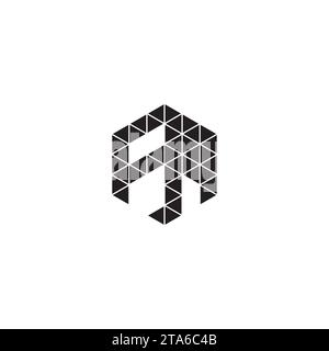 FM initial logo letters in high quality professional design that will print well across any print media Stock Vector