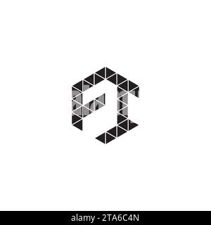 FI initial logo letters in high quality professional design that will print well across any print media Stock Vector