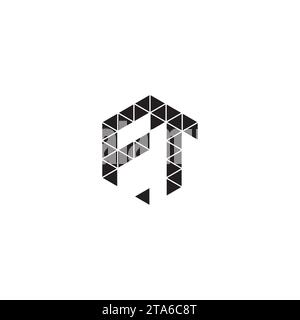 FT initial logo letters in high quality professional design that will print well across any print media Stock Vector