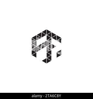 FF initial logo letters in high quality professional design that will print well across any print media Stock Vector