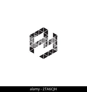 FY initial logo letters in high quality professional design that will print well across any print media Stock Vector