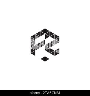 FZ initial logo letters in high quality professional design that will print well across any print media Stock Vector