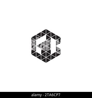 GC initial logo letters in high quality professional design that will print well across any print media Stock Vector