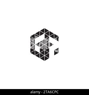 GF initial logo letters in high quality professional design that will print well across any print media Stock Vector