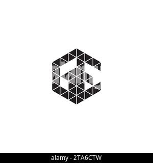 GE initial logo letters in high quality professional design that will print well across any print media Stock Vector