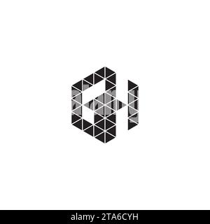 GH initial logo letters in high quality professional design that will print well across any print media Stock Vector