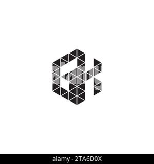 GK initial logo letters in high quality professional design that will print well across any print media Stock Vector