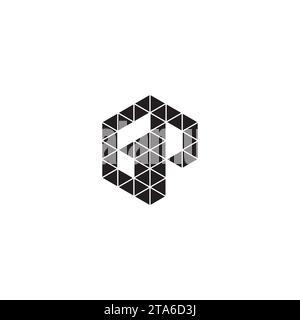 GP initial logo letters in high quality professional design that will print well across any print media Stock Vector