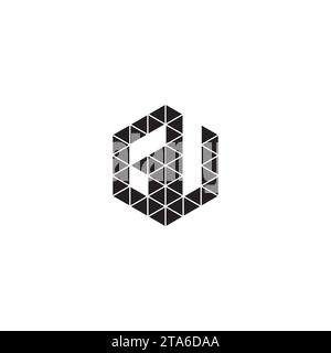 GV initial logo letters in high quality professional design that will print well across any print media Stock Vector