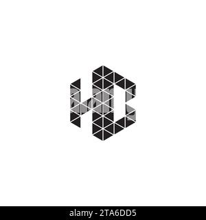 HC initial logo letters in high quality professional design that will print well across any print media Stock Vector