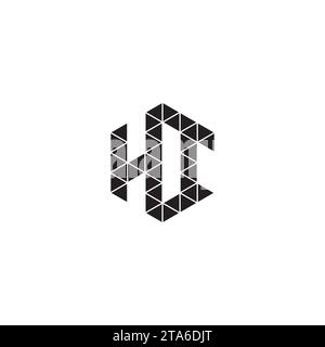 HI initial logo letters in high quality professional design that will print well across any print media Stock Vector