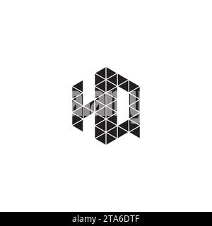 HQ initial logo letters in high quality professional design that will print well across any print media Stock Vector