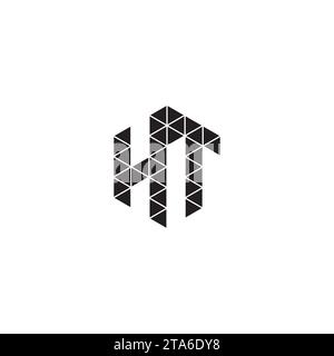 HT initial logo letters in high quality professional design that will print well across any print media Stock Vector