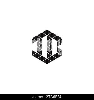 IC initial logo letters in high quality professional design that will print well across any print media Stock Vector