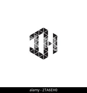 IH initial logo letters in high quality professional design that will print well across any print media Stock Vector