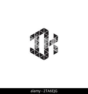 IK initial logo letters in high quality professional design that will print well across any print media Stock Vector