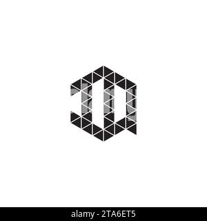 IQ initial logo letters in high quality professional design that will print well across any print media Stock Vector
