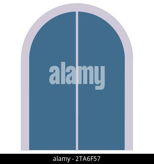 Arched window with lattice for home isolated on white background ...