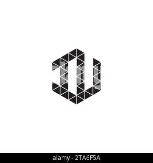 IV initial logo letters in high quality professional design that will print well across any print media Stock Vector