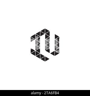 IU initial logo letters in high quality professional design that will print well across any print media Stock Vector