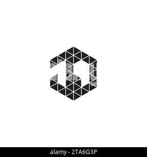 JJ initial logo letters in high quality professional design that will print well across any print media Stock Vector