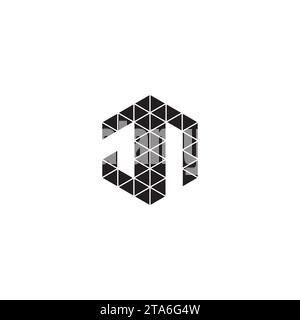 JN initial logo letters in high quality professional design that will print well across any print media Stock Vector