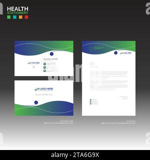 Business card and letterhead design for corporate and any best company use Stock Vector
