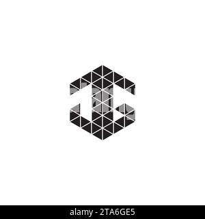 JG initial logo letters in high quality professional design that will print well across any print media Stock Vector
