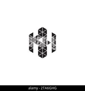 KH initial logo letters in high quality professional design that will print well across any print media Stock Vector