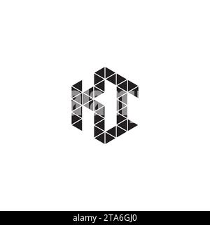 KI initial logo letters in high quality professional design that will print well across any print media Stock Vector