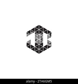 JC initial logo letters in high quality professional design that will print well across any print media Stock Vector