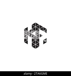 KF initial logo letters in high quality professional design that will print well across any print media Stock Vector