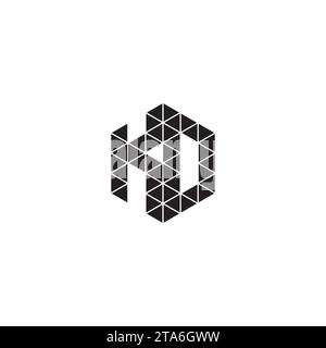 KD initial logo letters in high quality professional design that will print well across any print media Stock Vector