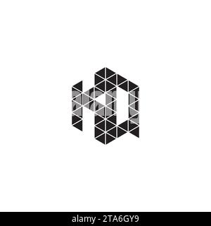 KQ initial logo letters in high quality professional design that will print well across any print media Stock Vector
