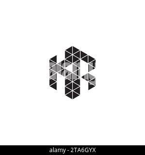 KR initial logo letters in high quality professional design that will print well across any print media Stock Vector