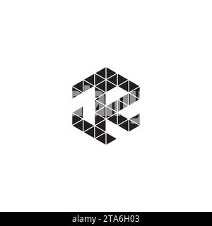 JZ initial logo letters in high quality professional design that will print well across any print media Stock Vector