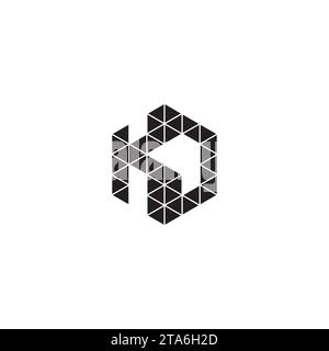 KJ initial logo letters in high quality professional design that will print well across any print media Stock Vector