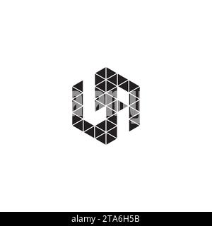 LA initial logo letters in high quality professional design that will print well across any print media Stock Vector