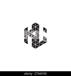 KL initial logo letters in high quality professional design that will print well across any print media Stock Vector