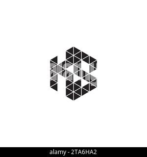 KS initial logo letters in high quality professional design that will print well across any print media Stock Vector