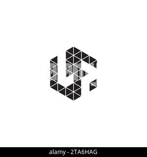 LF initial logo letters in high quality professional design that will print well across any print media Stock Vector