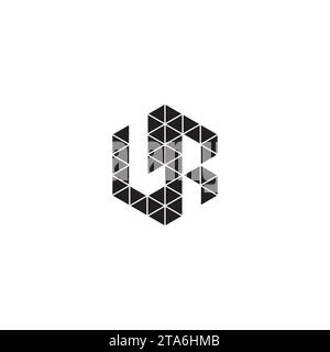 LR initial logo letters in high quality professional design that will print well across any print media Stock Vector