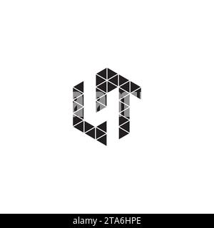 LT initial logo letters in high quality professional design that will print well across any print media Stock Vector