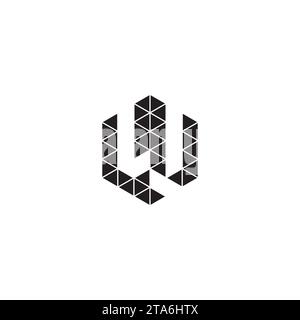 LU initial logo letters in high quality professional design that will print well across any print media Stock Vector