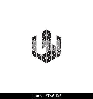 LW initial logo letters in high quality professional design that will print well across any print media Stock Vector
