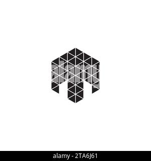 MM initial logo letters in high quality professional design that will print well across any print media Stock Vector