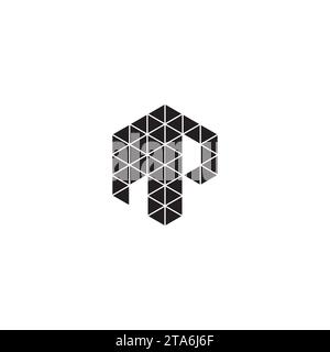 MP initial logo letters in high quality professional design that will print well across any print media Stock Vector